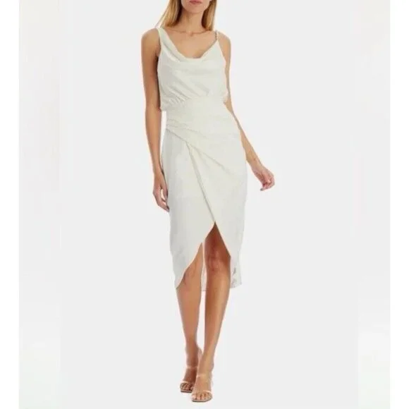 DO + BE Ivory Pearl Strap M Medium Silky Dress NEW NWT - Picture 8 of 16